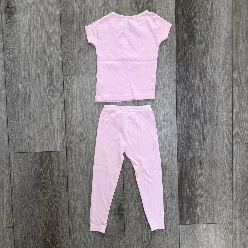 CARTERS 2PC EASTER SHORT SLEEVE TOP AND PANTS PJ SET BUNNY PINK 2T